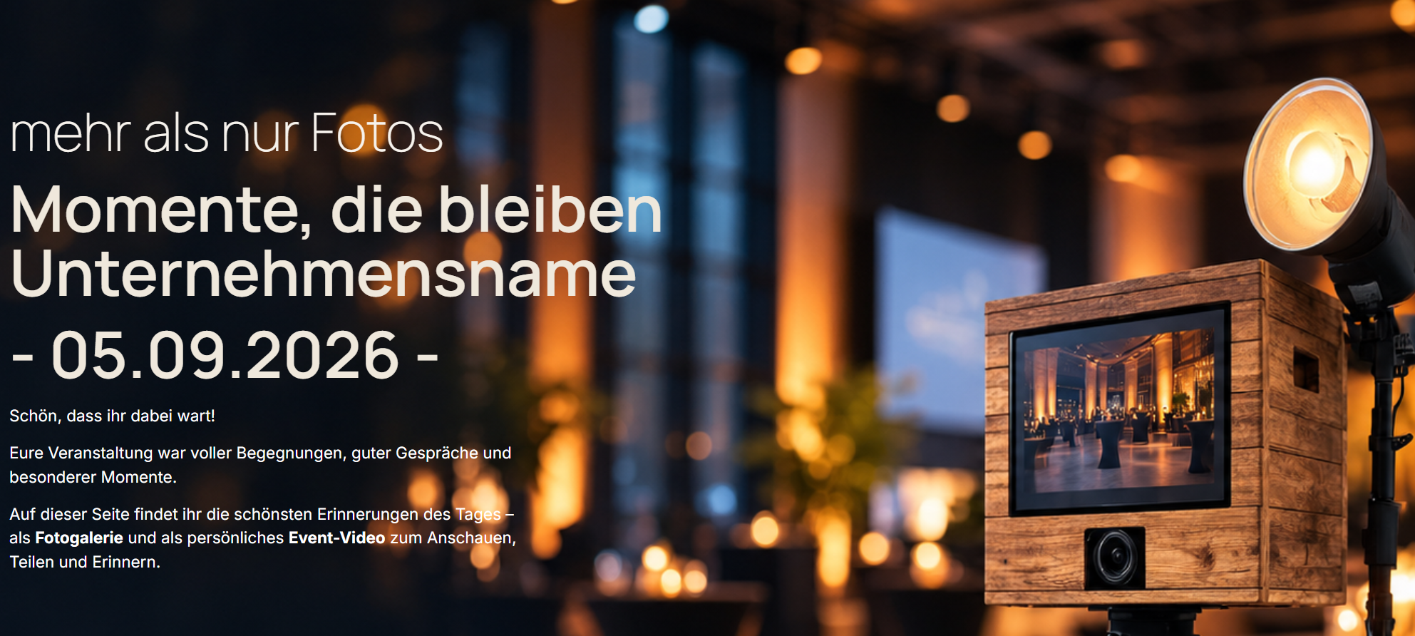 Unternehmensevent_Landing